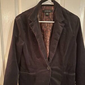 Calvin Klein Jeans one-button Black Corduroy Blazer Size M